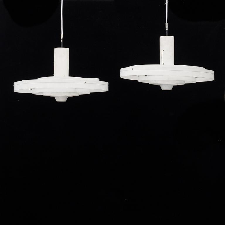 A pair of 'Fibonacci' ceiling lamps by Sophus Frandsen, 1960's.