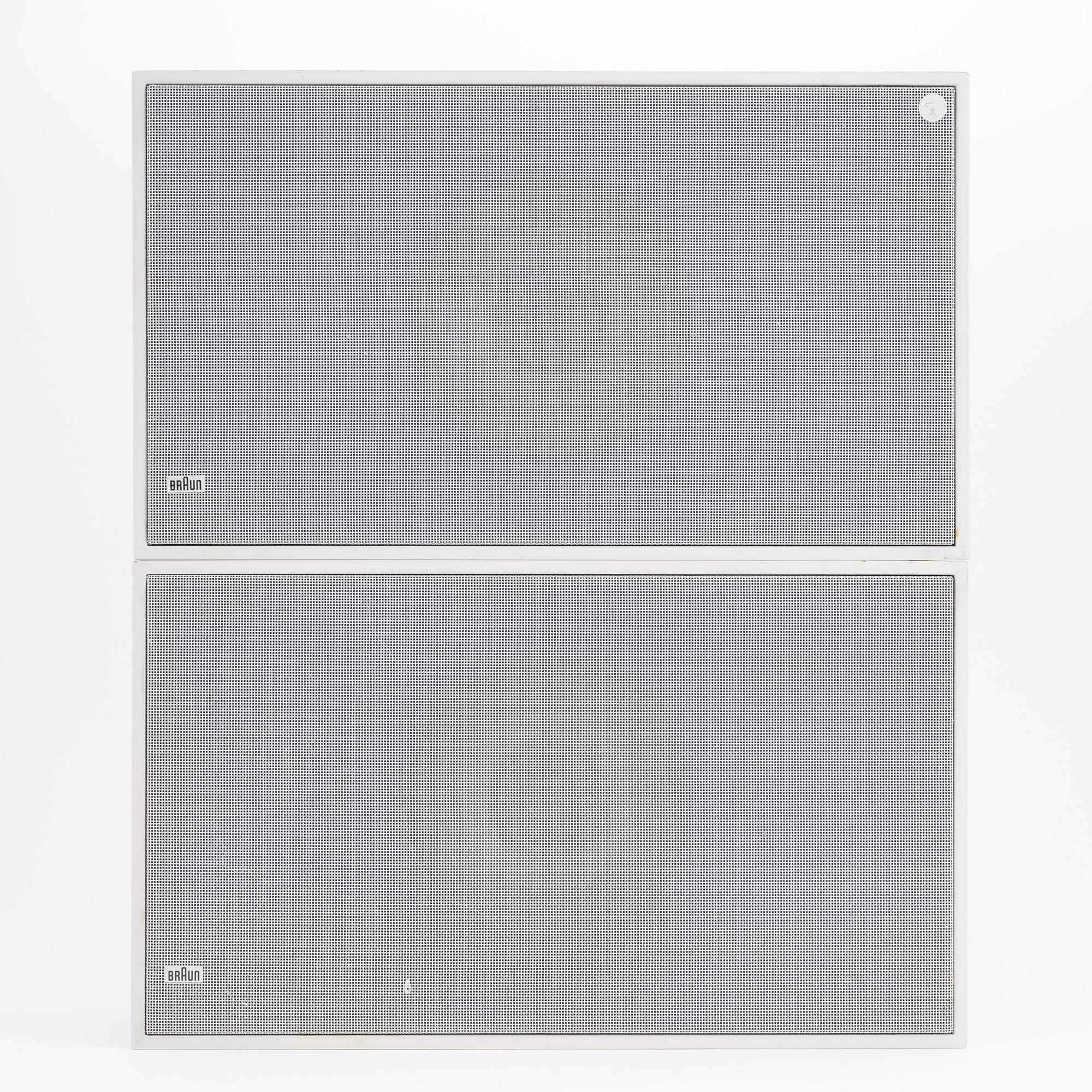 Dieter Rams, högtalare, ett par, modell "L 25", Braun.