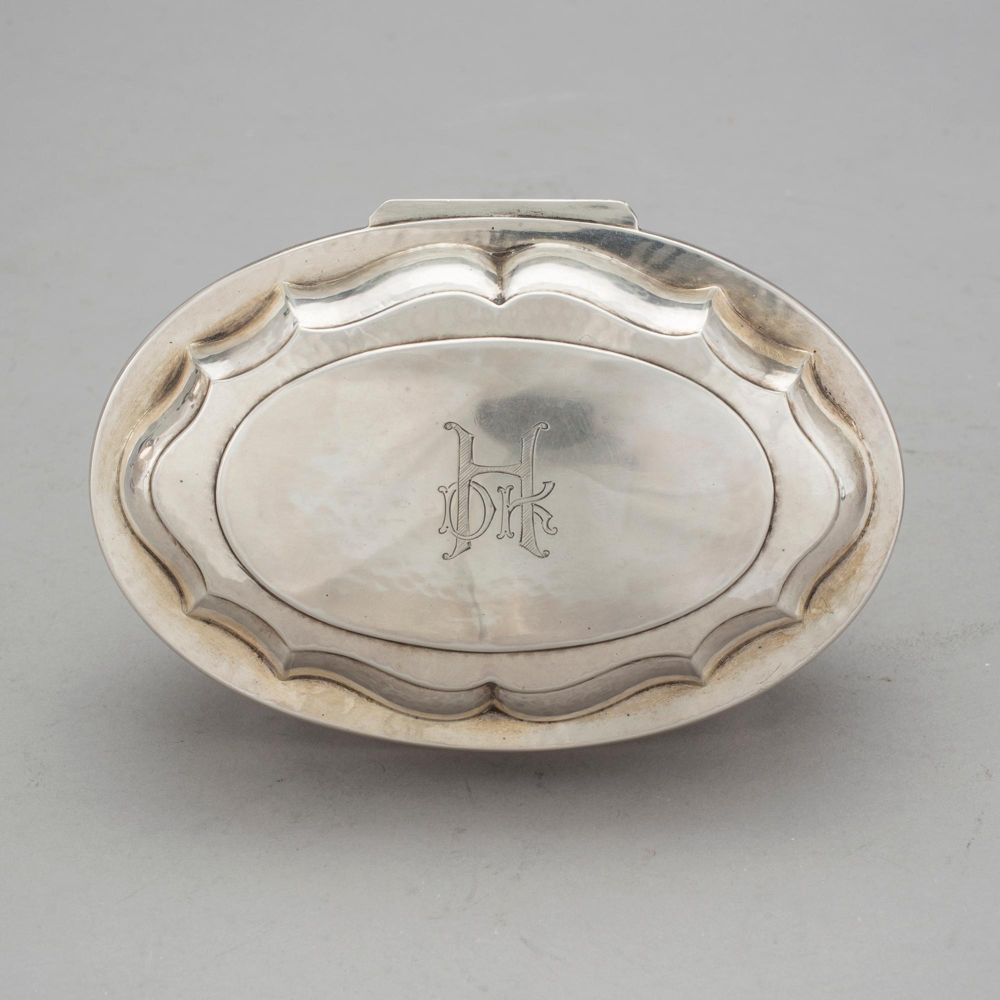 KAFFESERVIS, 3 delar, silver, GAB, Stockholm, 1920-25. Total vikt 900 g.