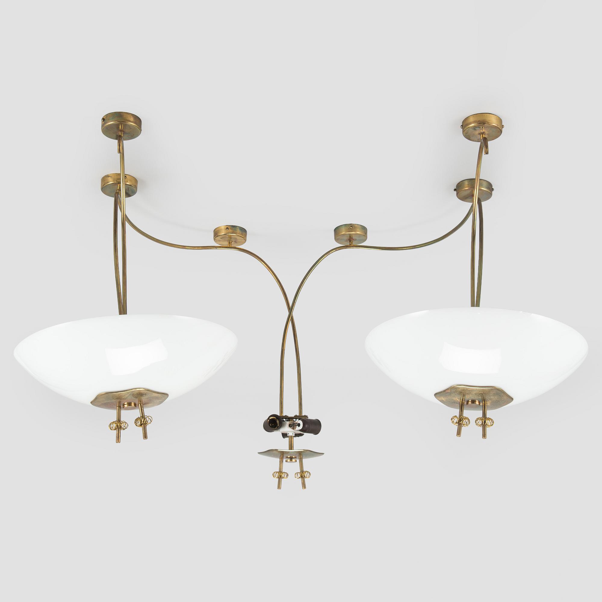 Paavo Tynell, Chandelier, for Taito. Made to order 1950.