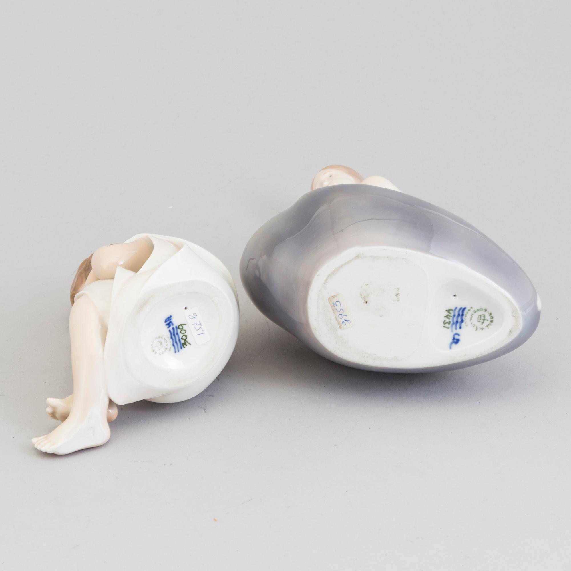 Two Royal Copenhagen porcelain figurines, Denmark, 1960/70s.