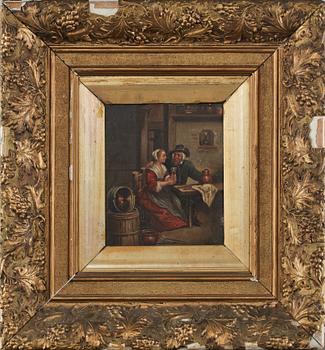 OKÄND KONSTNÄR, olja på plåt, 1800-tal.