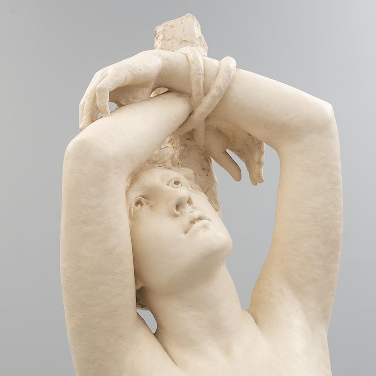 GUSTAF MALMQUIST, skulptur, gips, signerad.