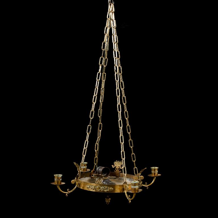 TAKAMPEL, empirstil, omkring 1900-talets mitt, höjd ca 75 cm.