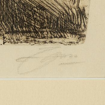 Anders Zorn, etching, 1919, signed in pencil.