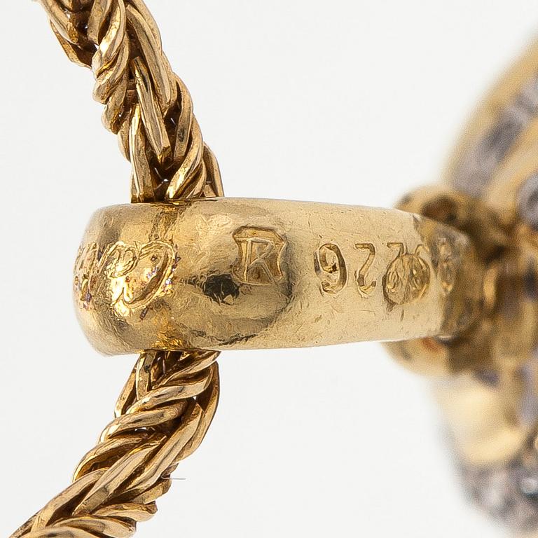 Cartier, a "Pendentif Oeuf"  diamond pendant and chain, 18K gold.