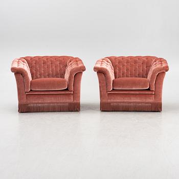 A pair of armchairs, 1979.