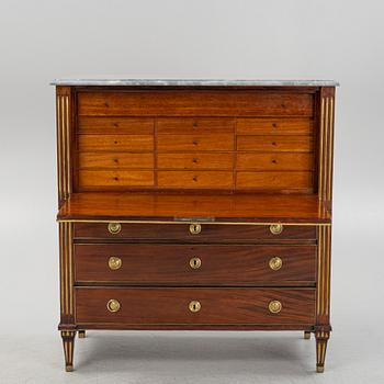 A late Gustavian secretaire, Stockholm, around 1800.