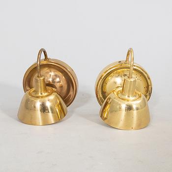 Josef Frank, vägglampor, ett par, mässing, modell 2389, Firma Svenskt Tenn.