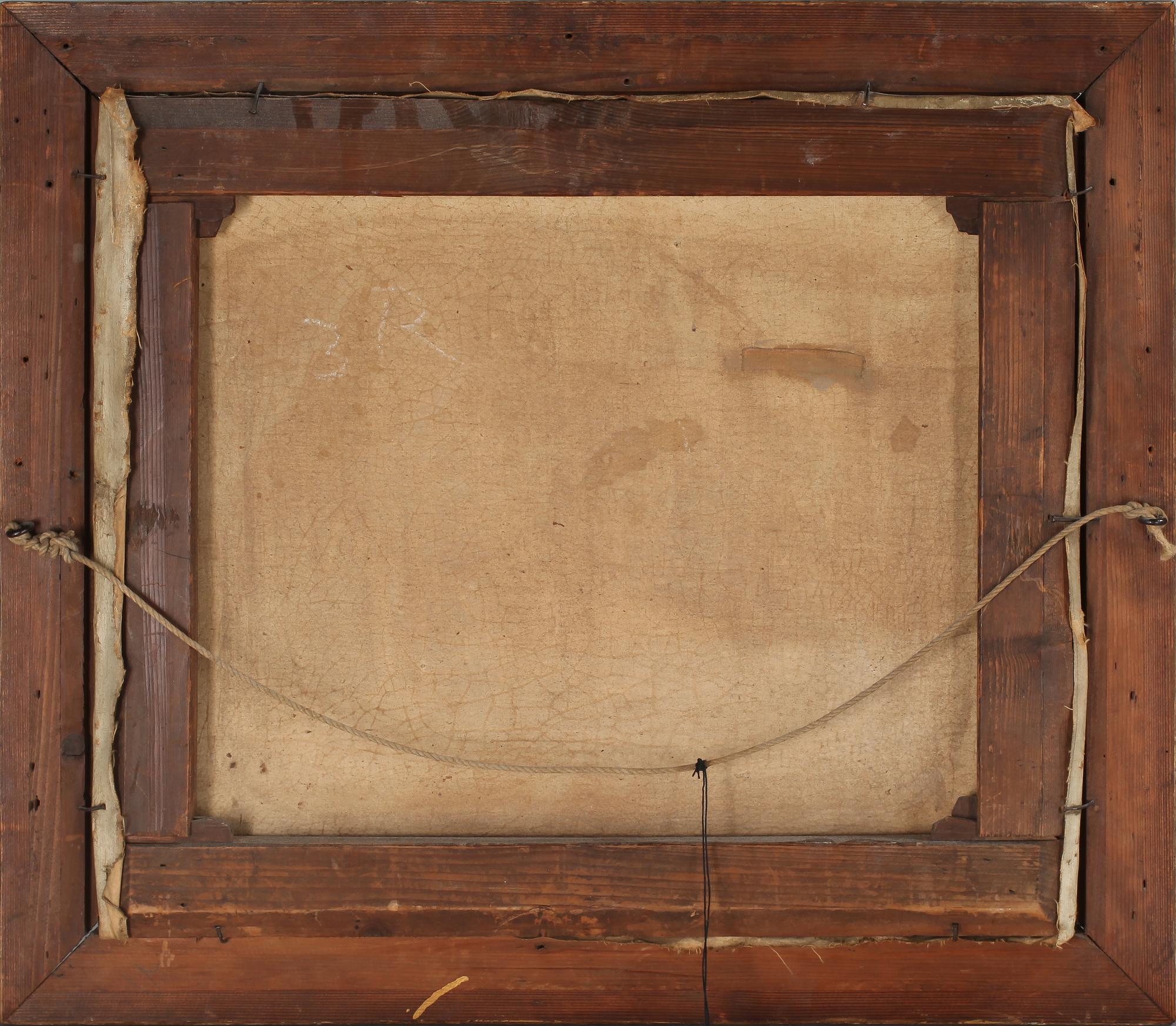 OKÄND KONSTNÄR, olja på duk, monogramsignerad J.C.S, 1800-tal.
