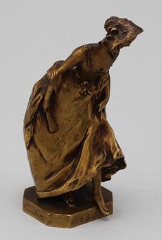 FIGURIN, förgylld brons, signerad Henri Frédèric Varenne och daterad 1830.