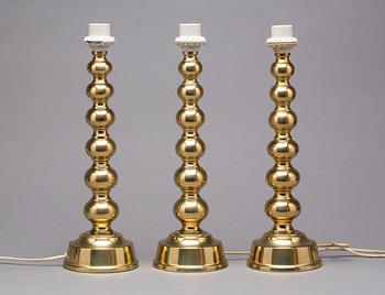 BORDSLAMPOR, 3 st, "Nr 69", ENCO, 1900-talets andra hälft.
