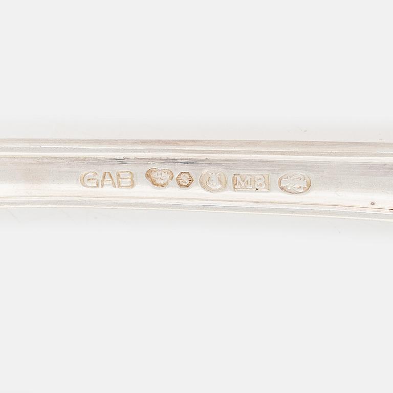 A 50-piece Swedish silver cutlery, model 'Svensk', mark of GAB, Stockholm, including 1950.