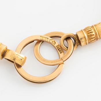 Hårarbete armband lås 18K guld med svenska stämplar.