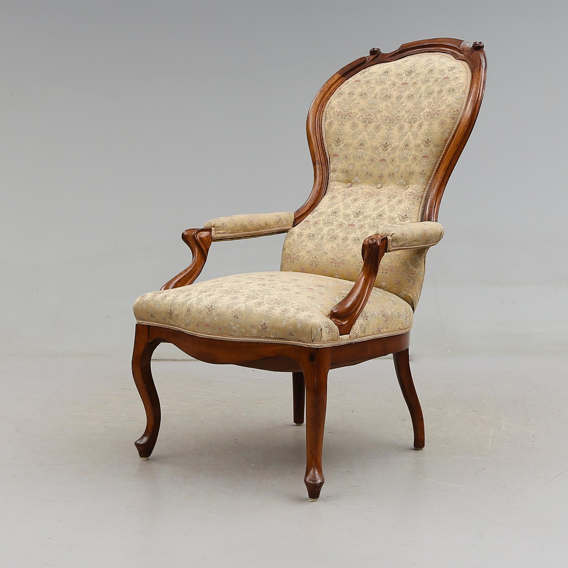 FÅTÖLJ, 1800-talets andra hälft.