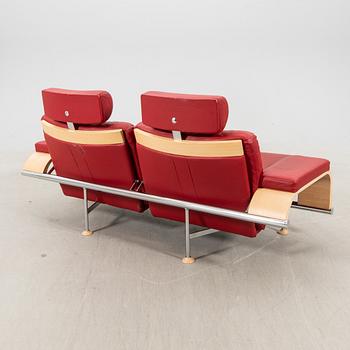 An Åke Fribyter leather sofa 'Leo' from Nelo Knislinge around year 2000.