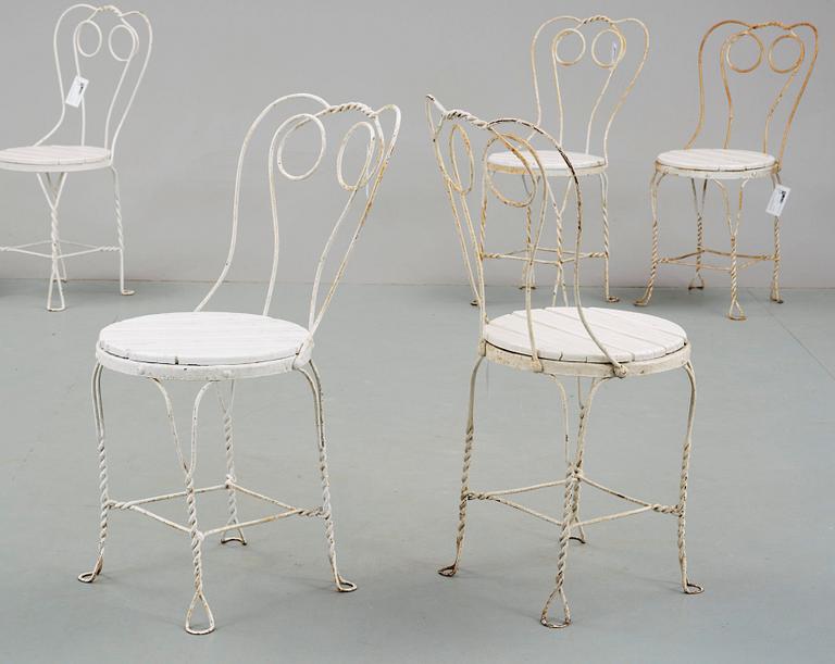 TRÄDGÅRDSSTOLAR, 6 st, 1900-talets första hälft.