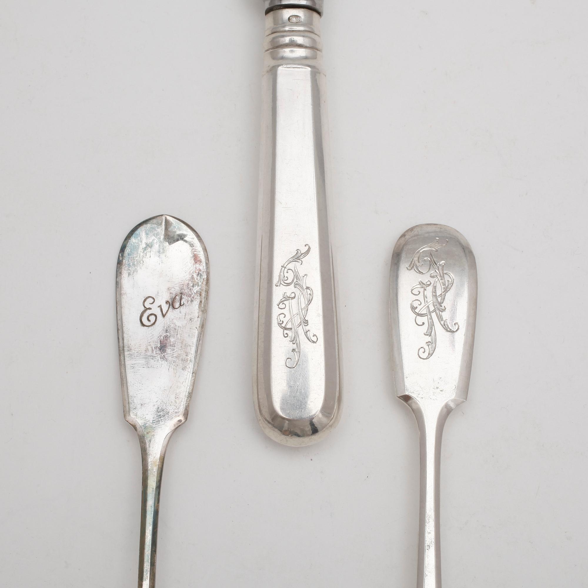 BESTICKSERVIS, 36 delar, silver, Ryssland, 1908-17. Vikt 3019 gram.