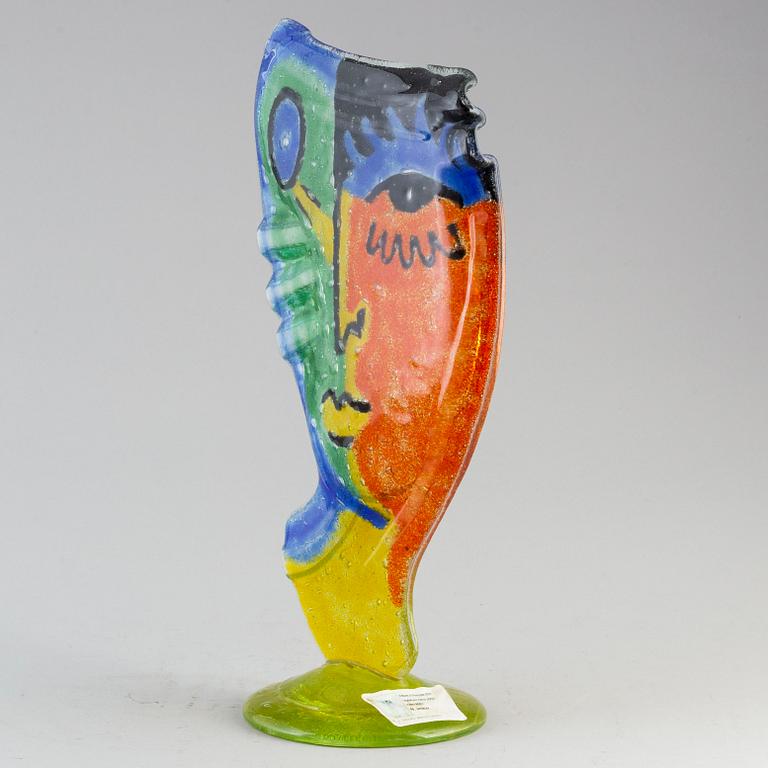 SILVIO VIGLIATURO, glasskulptur, signerad och daterad -02.