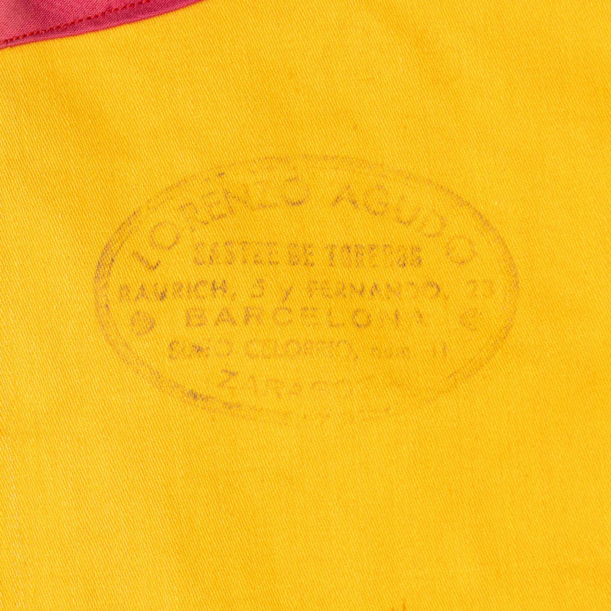 A bullfighter's cape, so called capote, Lorenzo Agudo, Barcelona, Spain, probably mid20th century.