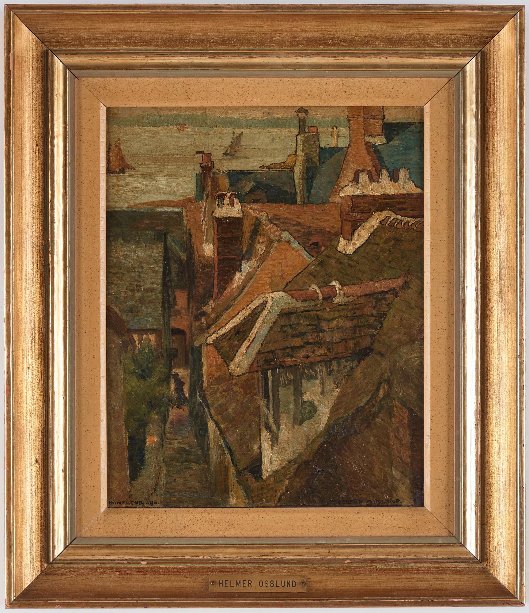 Helmer Osslund, 'Hustak i Honfleur' (Rooftops, Honfleur).