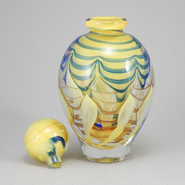 A Jean claude Novaro bottle with stopper, signed and dated 1999.