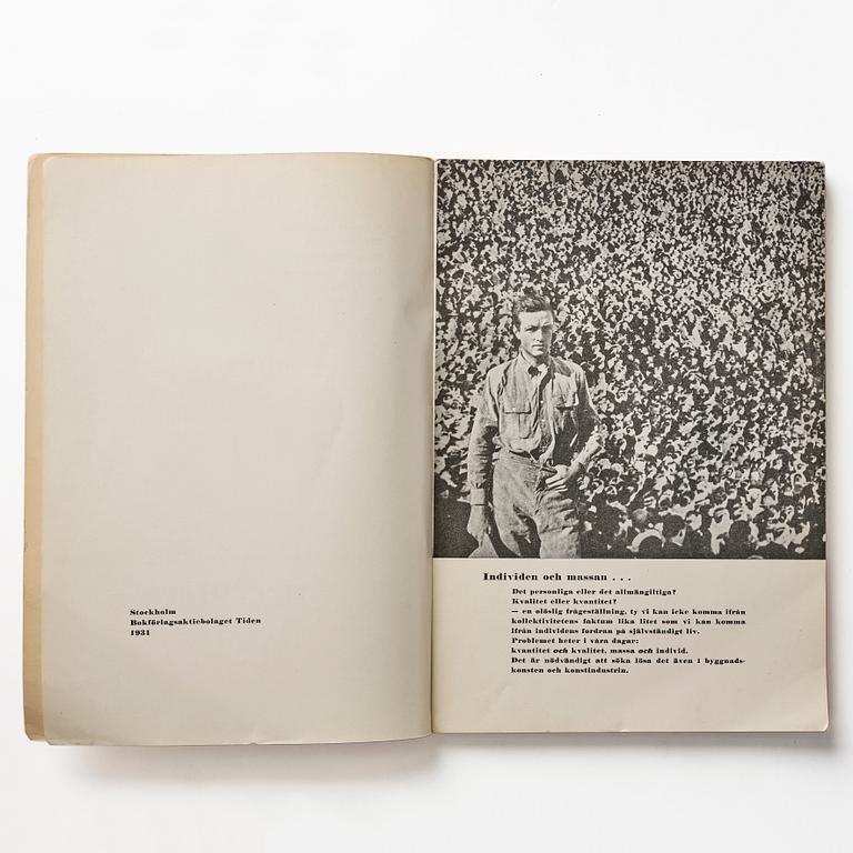 Book, "Acceptera", 1931.