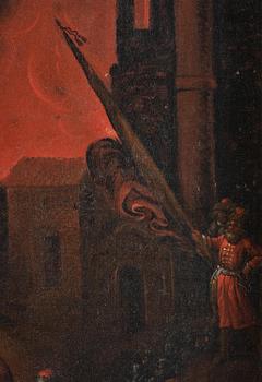 Rombout van Troyen, his circle, Troy is burning.