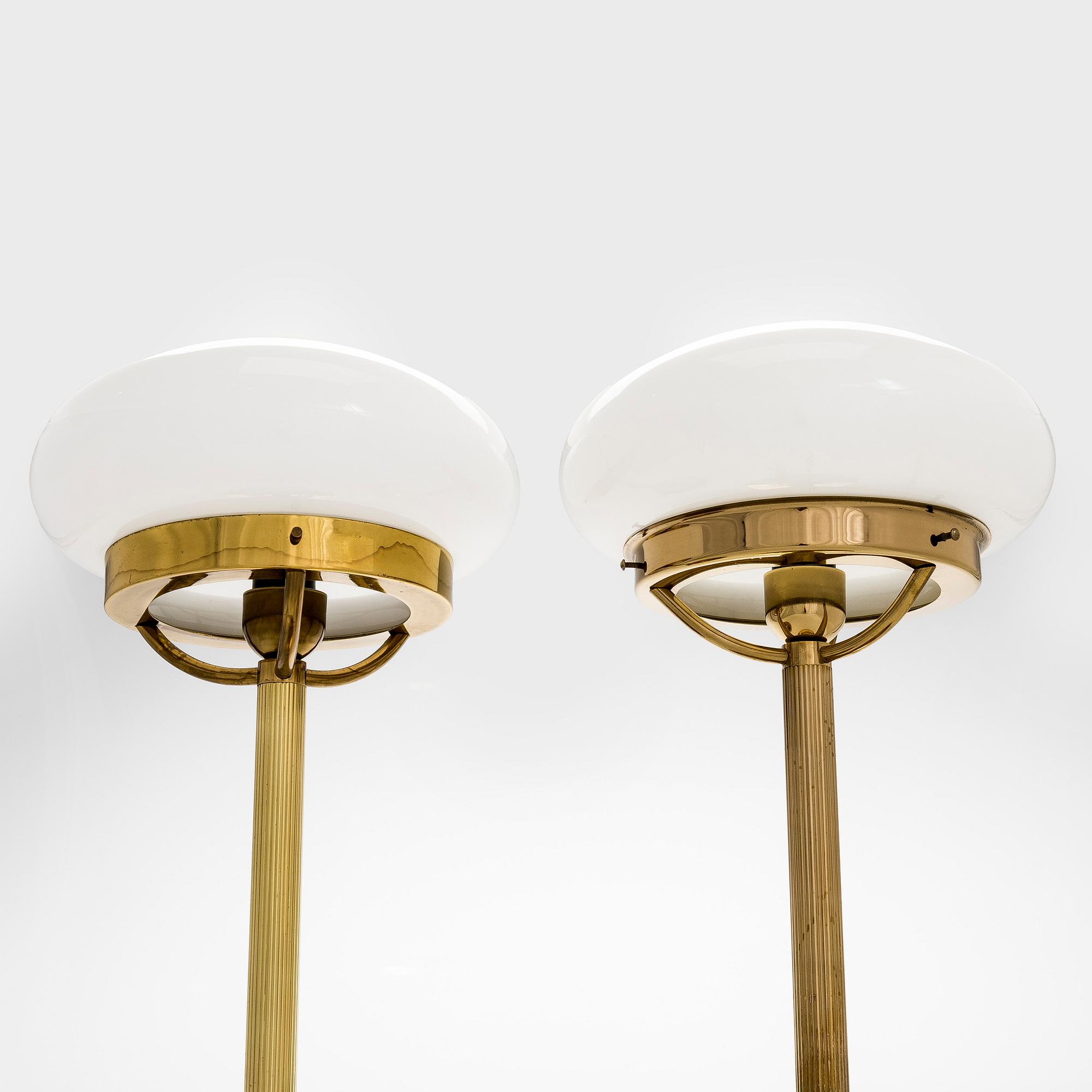 A pair of table lamps, manufacturer KT-valaistus Finland, late 20th century.