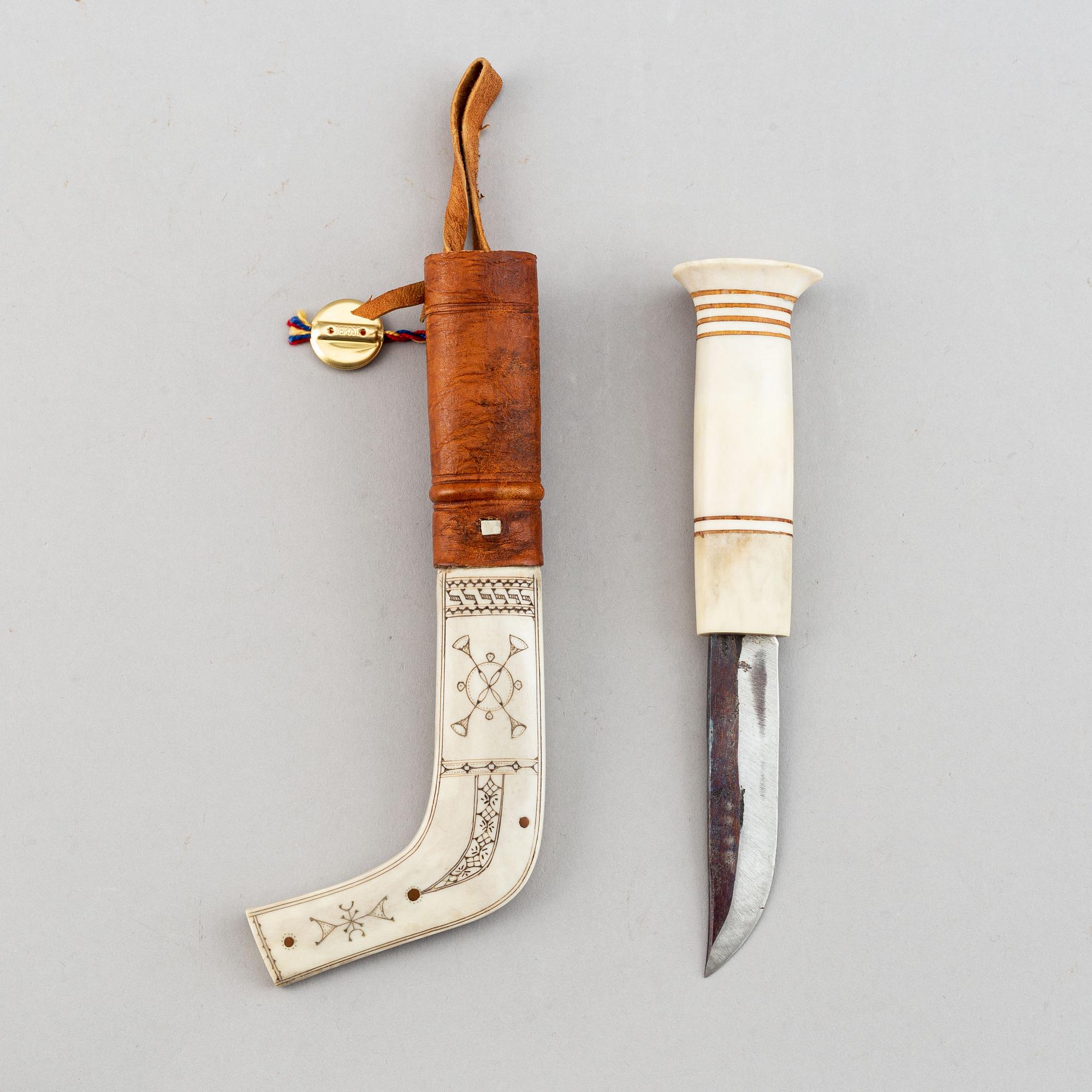 Johan Fankki, samekniv, signerad JF.