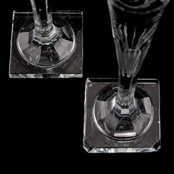 GLAS, ett par, 1800-tal.