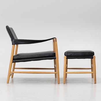 Jannis Ellenberger, armchair and footstool, “Bremen Lounge Chair”, Hans K, contemporary.