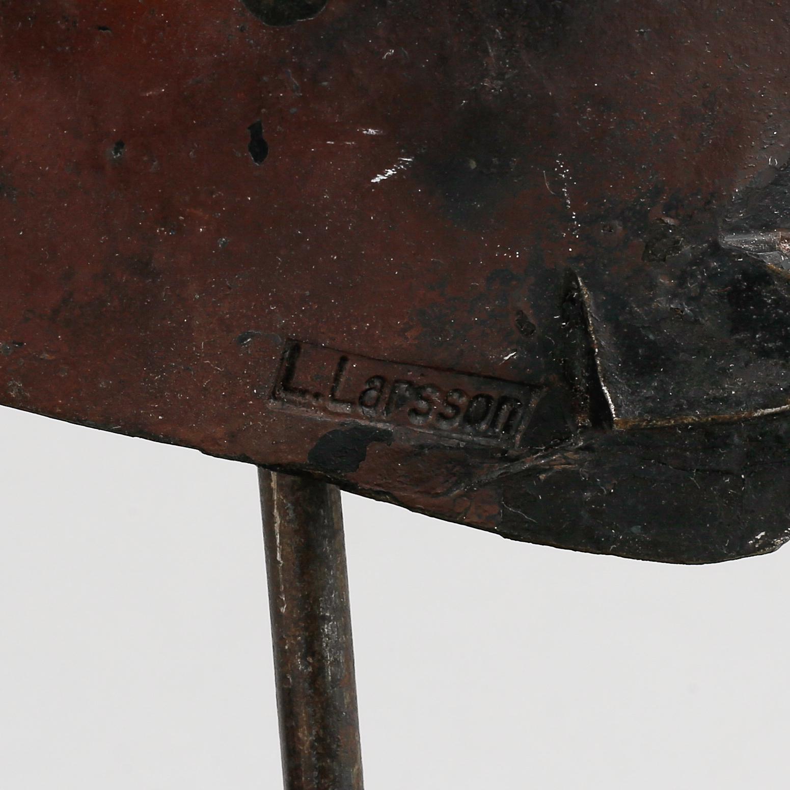 Lars Larsson, sculpture, iron, signed.