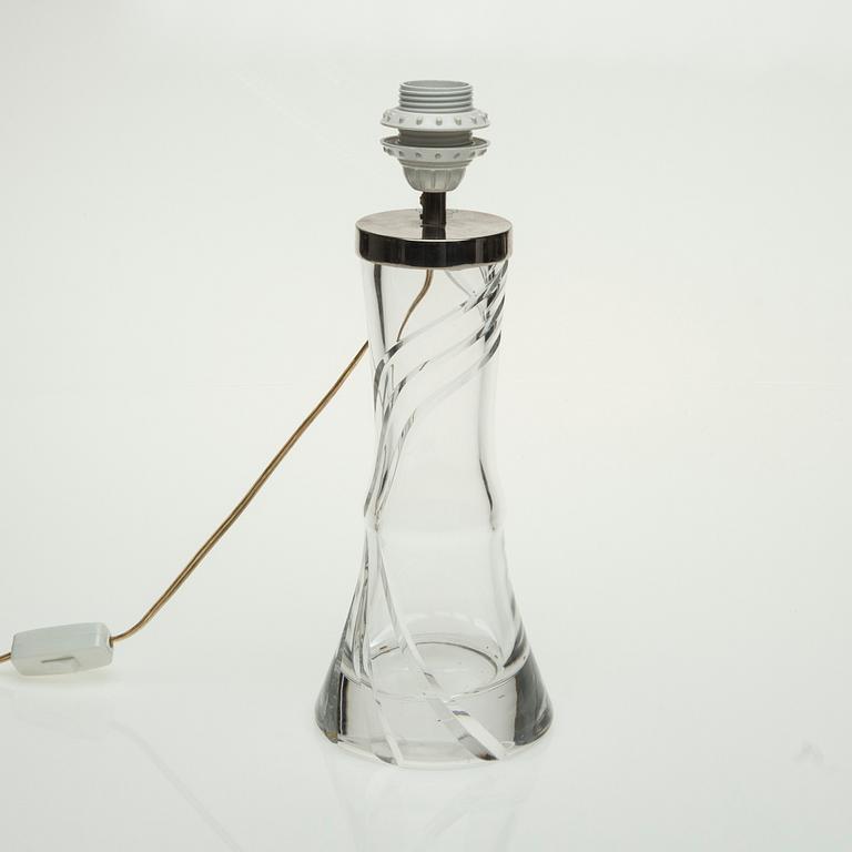 BORDSLAMPA, Olle Alberius, Orrefors, signerad, 1900-talets andra hälft.