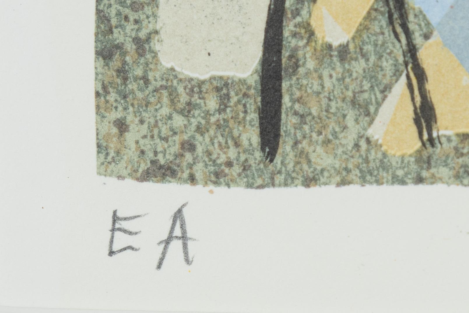 Madeleine Pyk, färglitografi, signerad EA.