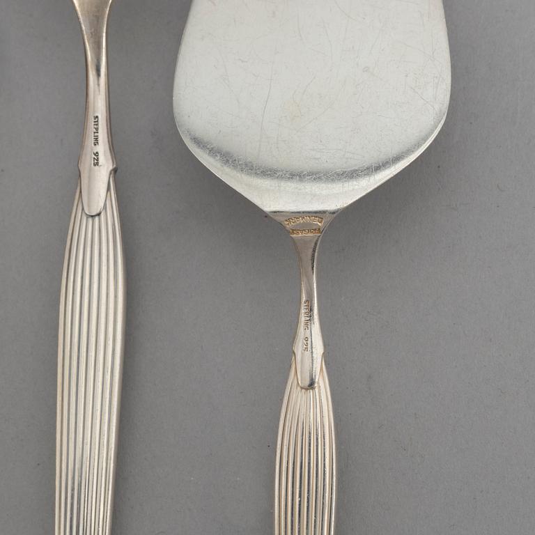 A Danish Sterling Silver Cutlery, model 'Savoy', Frigast (41 pieces).