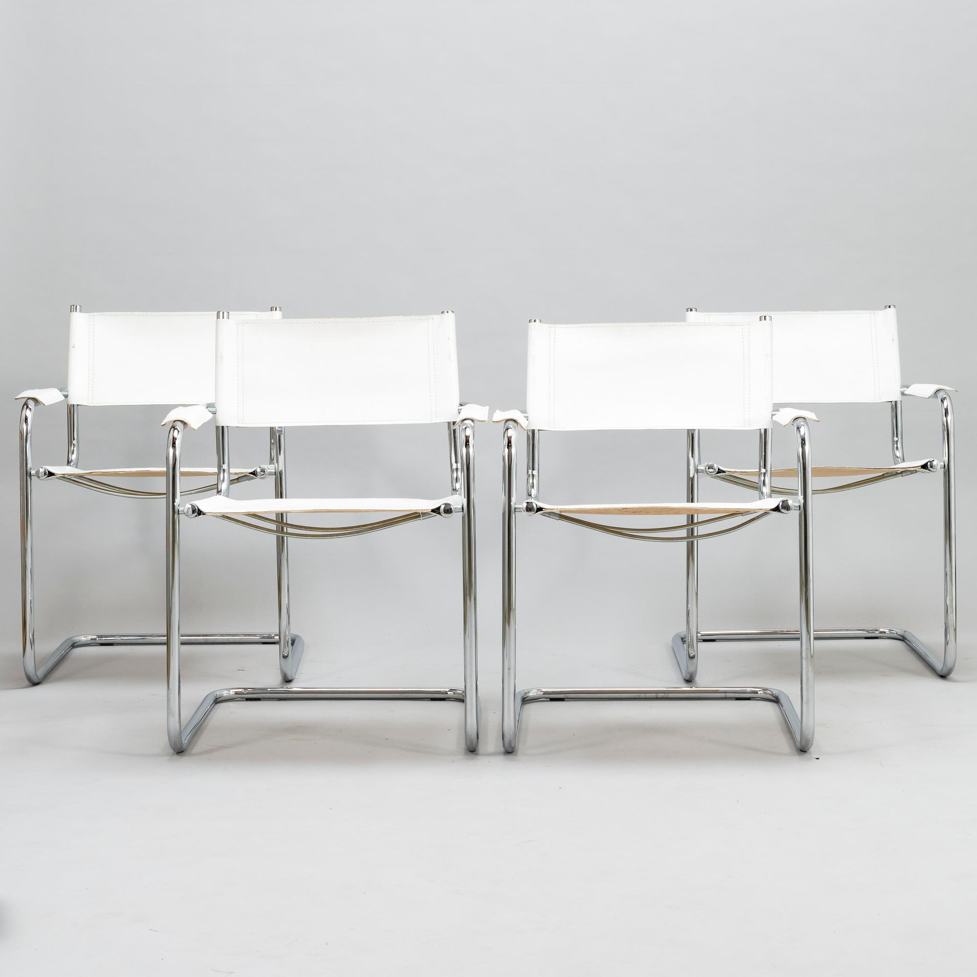 Four Italian armchairs from second half of the 20th century.