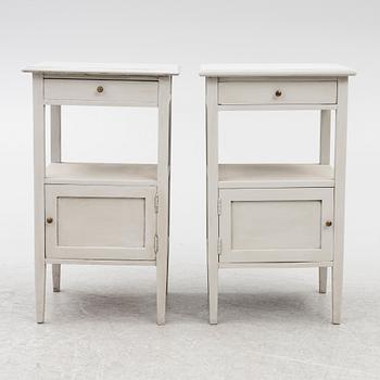 Nightstands, a pair, first half of the 20th century.