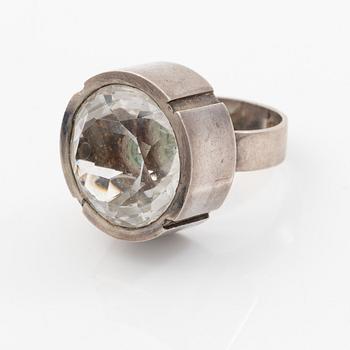 Ring, silver with rock crystal, Finland.