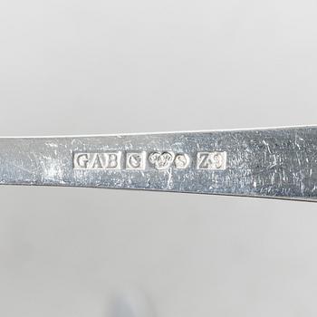 Jacob Ängman, besticksuppsättning, 88 delar, silver, "Rosenholm", GAB, Eskilstuna & Stockholm, 1967-73.