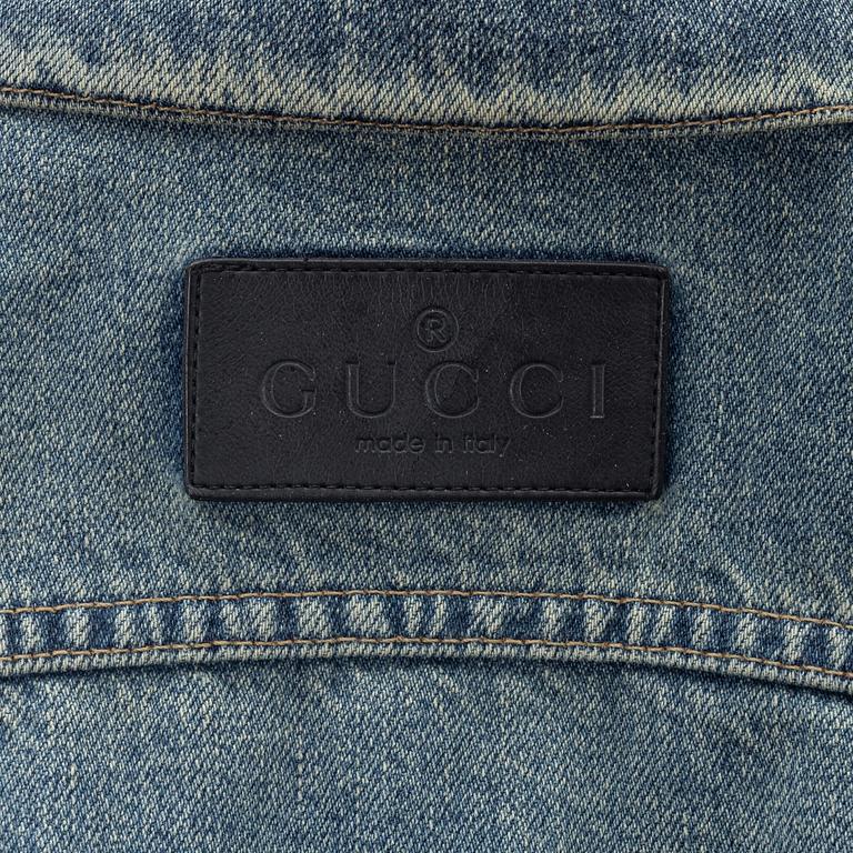 Gucci, jeansjacka, storlek 38.