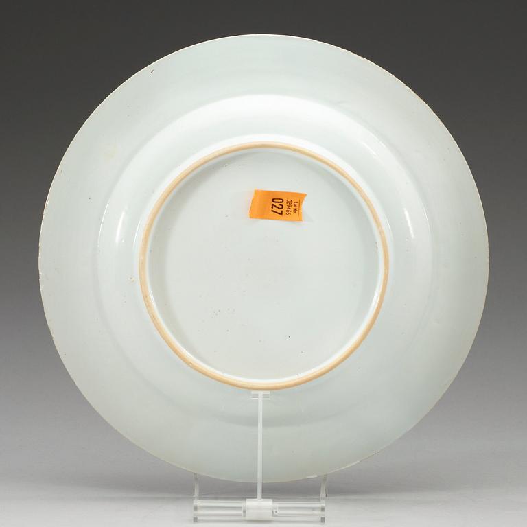 A famille rose 'European Subject' serving dish, Qing dynasty, Qianlong (1736-95).