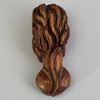 A CARVED WOOD SCULPTURE, 16th century.