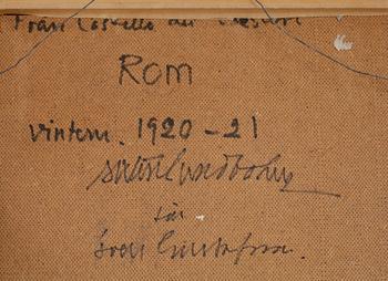 SIXTEN LUNDBOHM, oljemålning på pannå. Monogramsignerad.