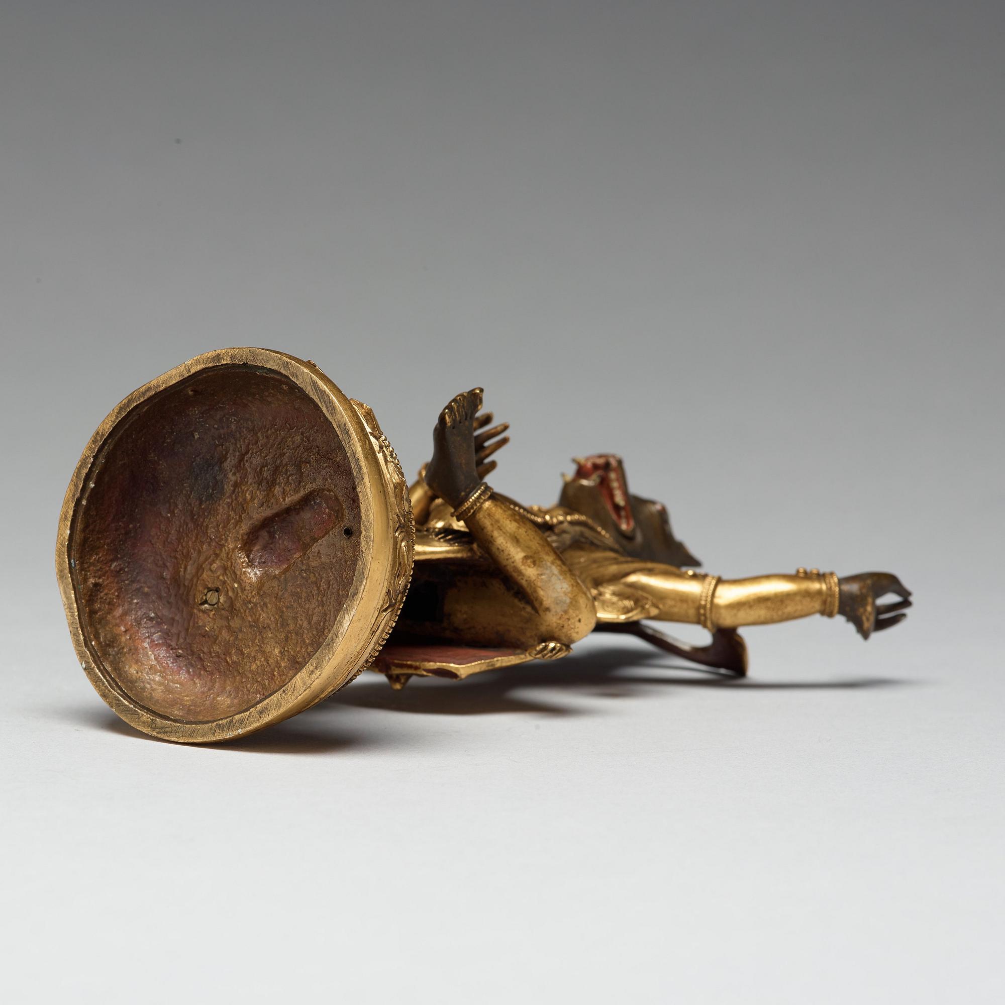 A Sino-Tibetan copper alloy of Rksavaktra Dakini, late 18th Century, circa 1800.