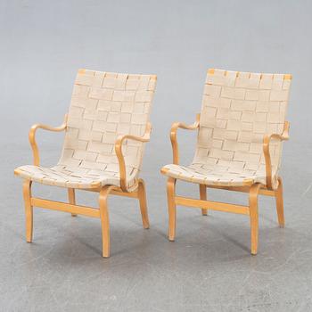 Bruno Mathsson, armchairs "Eva" a pair.