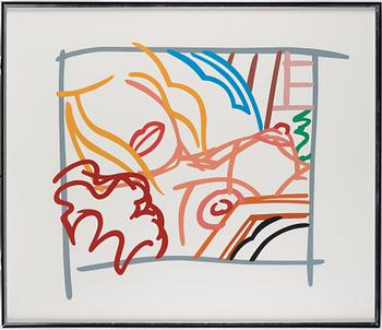 Tom Wesselmann, "Bedroom blonde doodle with photo".