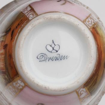 CHOKLADKOPP, porslin, Dresden, Tyskland, 1900-talets första hälft.