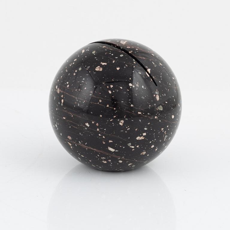 A porphyry paper weight , 20th Century.