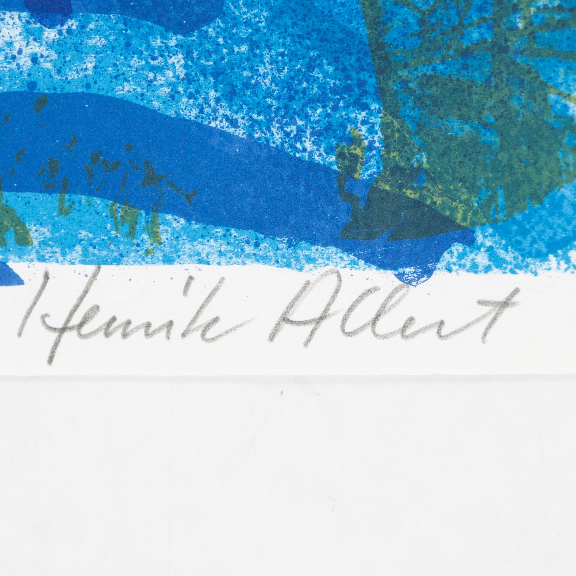 Portfolio with 17 prints, signed, and 3 portfolios with 5 lithographs in colour each. Total 30 prints.